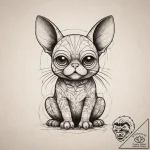 A neo-traditional tattoo of gizmo the mogwai,… – tattoo sketch (№1751289191_0, 30.06.2025 13:13) — tattoovalue.net