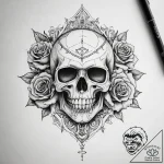 Linework tattoo of the gom jabbar and the box… – tattoo sketch (№1751289509_0, 30.06.2025 13:18) — tattoovalue.net