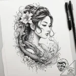 A sketch of the main character from into the… – tattoo sketch (№1751289587_0, 30.06.2025 13:19) — tattoovalue.net
