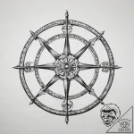 Steering wheel, artistic tattoo sketch, detai… – tattoo sketch (№1751289744_0, 30.06.2025 13:22) — tattoovalue.net