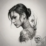 A graphic novel panel of a host being created… – tattoo sketch (№1751291508_0, 30.06.2025 13:51) — tattoovalue.net