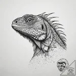 Iguana, tattoo sketch design, dotwork tattoo… – tattoo sketch (№1751291905_0, 30.06.2025 13:58) — tattoovalue.net