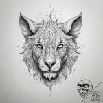 Chimera, ink illustration for tattoo, stylize… – tattoo sketch (№1751292146_0, 30.06.2025 14:02) — tattoovalue.net