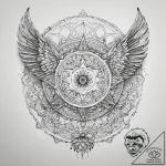 Chicano style lettering of “may the force be… – tattoo sketch (№1751292942_0, 30.06.2025 14:15) — tattoovalue.net