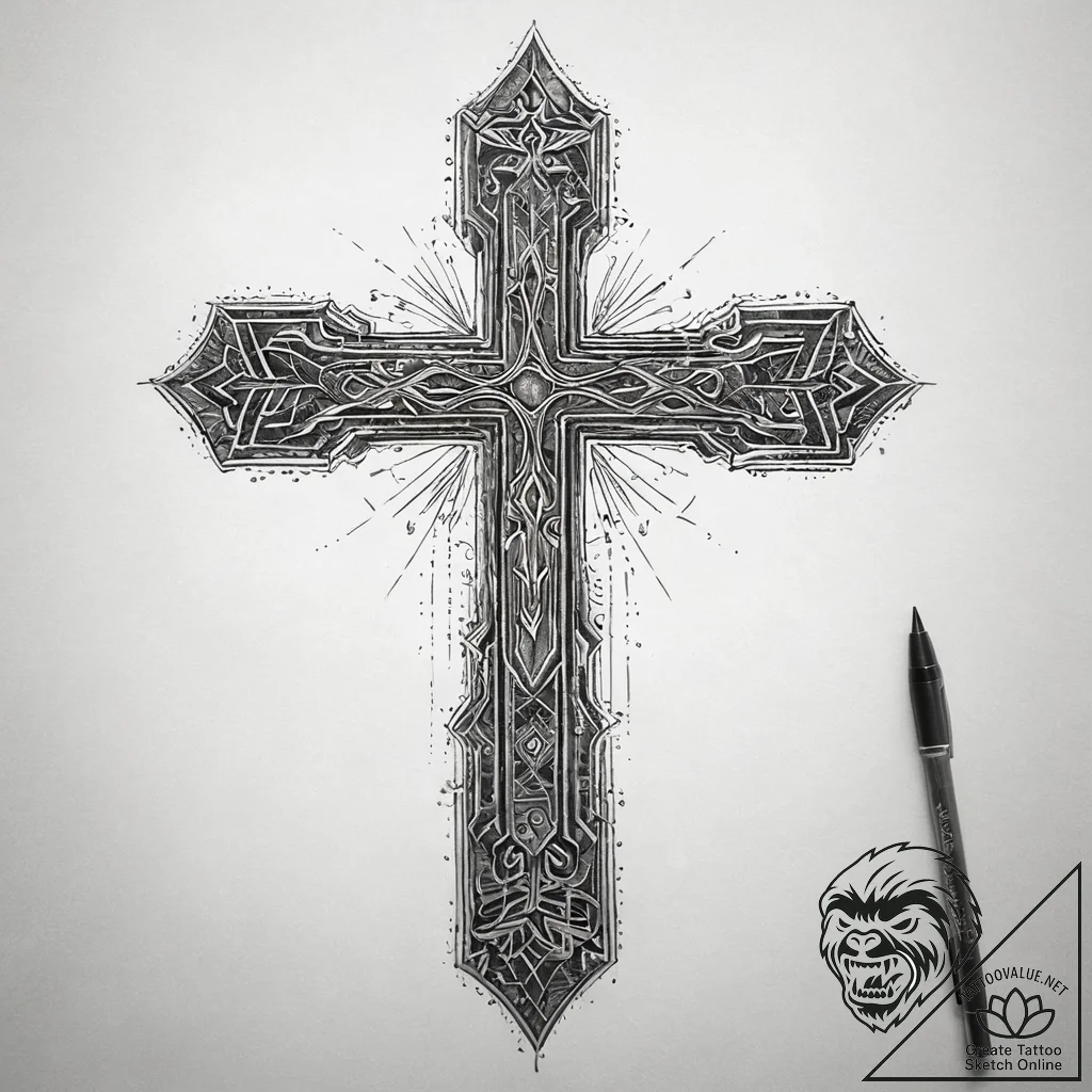 Circuit board pattern, tattoo line art, on te... - tattoo sketch (№1751293812_0, 30.06.2025 14:30) — tattoovalue.net
