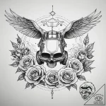 A graphic novel style tattoo of korben dallas… – tattoo sketch (№1751294051_0, 30.06.2025 14:34) — tattoovalue.net