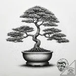 Bonsai, artistic tattoo sketch, clean lines,… – tattoo sketch (№1751294464_0, 30.06.2025 14:41) — tattoovalue.net