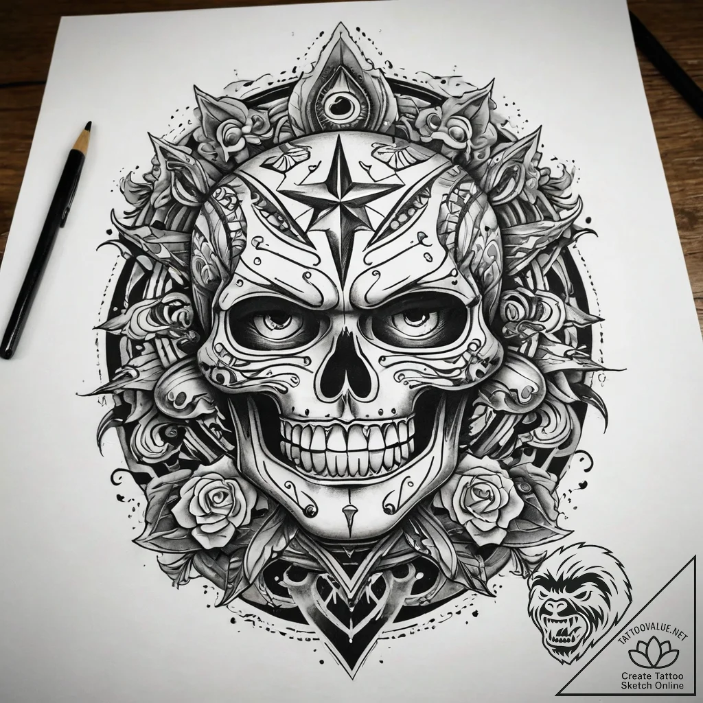 A graphic novel panel of the "diabolical" exp... - tattoo sketch (№1751295145_0, 30.06.2025 14:52) — tattoovalue.net