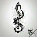 An interrobang symbol, concept art for tattoo… – tattoo sketch (№1751295675_0, 30.06.2025 15:01) — tattoovalue.net