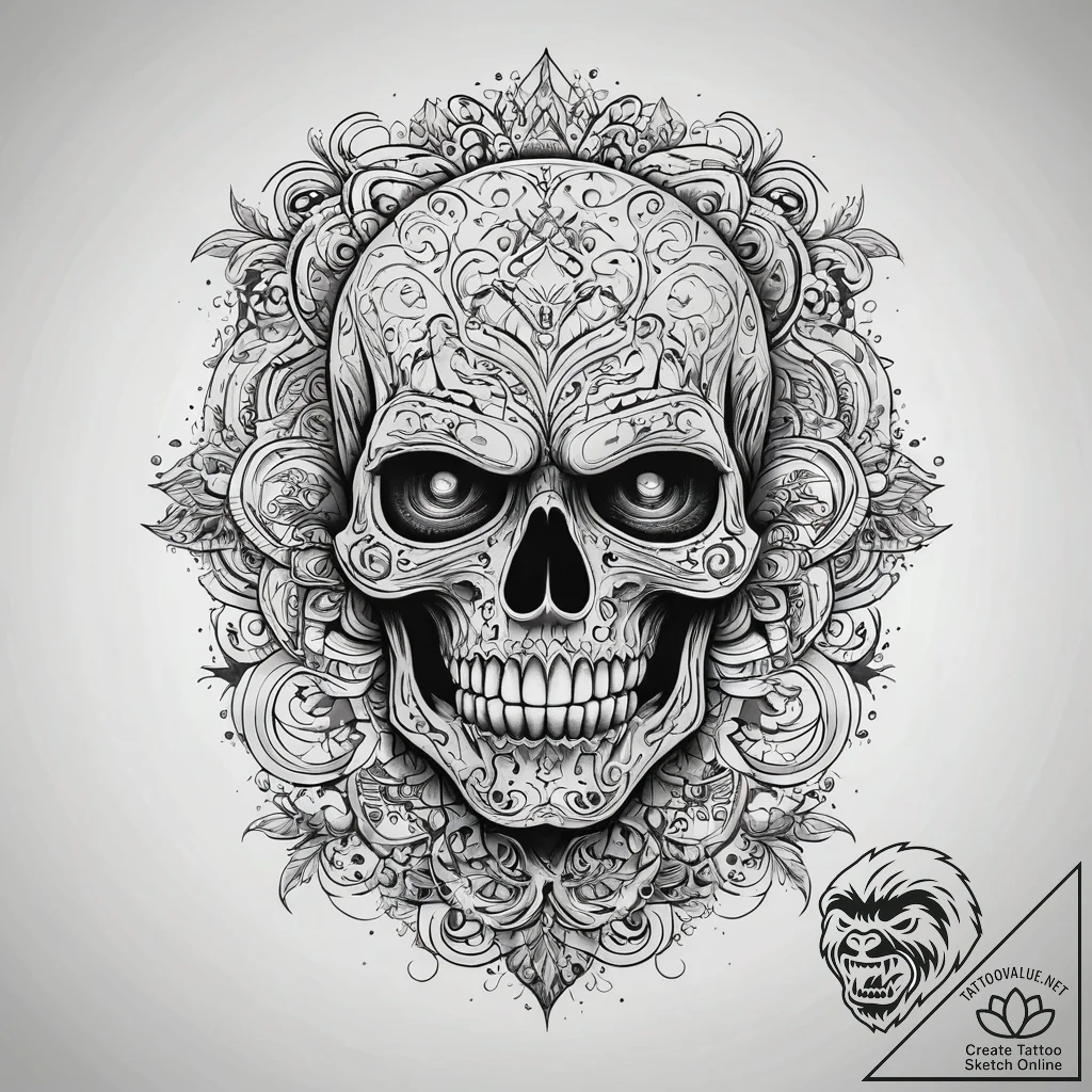 A graphic novel style tattoo of a zombie hord... - tattoo sketch (№1751295838_0, 30.06.2025 15:03) — tattoovalue.net