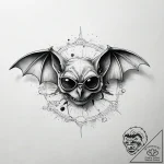 A watercolor sketch of the “bat country” scen… – tattoo sketch (№1751295996_0, 30.06.2025 15:06) — tattoovalue.net