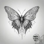 Origami, artistic tattoo sketch, blackwork ta… – tattoo sketch (№1751298482_0, 30.06.2025 15:48) — tattoovalue.net