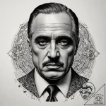 крёстный отец (the godfather), ink illustrati… – tattoo sketch (№1751299050_0, 30.06.2025 15:57) — tattoovalue.net