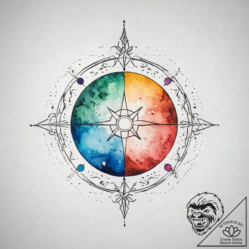 The astrological symbol for a planet (e.g., j... - tattoo sketch (№1751301819_0, 30.06.2025 16:43) — tattoovalue.net