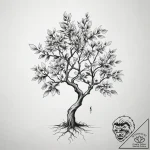 Apple tree, artistic tattoo sketch, realistic… – tattoo sketch (№1751302379_0, 30.06.2025 16:52) — tattoovalue.net