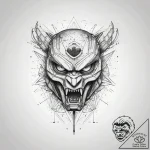 A linework design of the predator’s triangula… – tattoo sketch (№1751302775_0, 30.06.2025 16:59) — tattoovalue.net