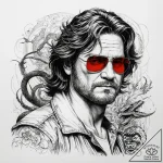 A sketch of kurt russell as snake plissken fr… – tattoo sketch (№1751302853_0, 30.06.2025 17:00) — tattoovalue.net