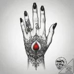 A victorian mourning hand symbol, tattoo draw… – tattoo sketch (№1751303257_0, 30.06.2025 17:07) — tattoovalue.net