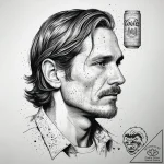 A trash polka composition of rust cohle, with… – tattoo sketch (№1751303655_0, 30.06.2025 17:14) — tattoovalue.net