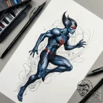 A watercolor sketch of nightcrawler teleporti… – tattoo sketch (№1751304610_0, 30.06.2025 17:30) — tattoovalue.net
