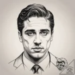 A neo-traditional portrait of a young michael… – tattoo sketch (№1751304932_0, 30.06.2025 17:35) — tattoovalue.net