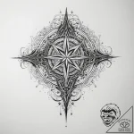 A linework tattoo of the protoss symbol., tat… – tattoo sketch (№1751305093_0, 30.06.2025 17:38) — tattoovalue.net