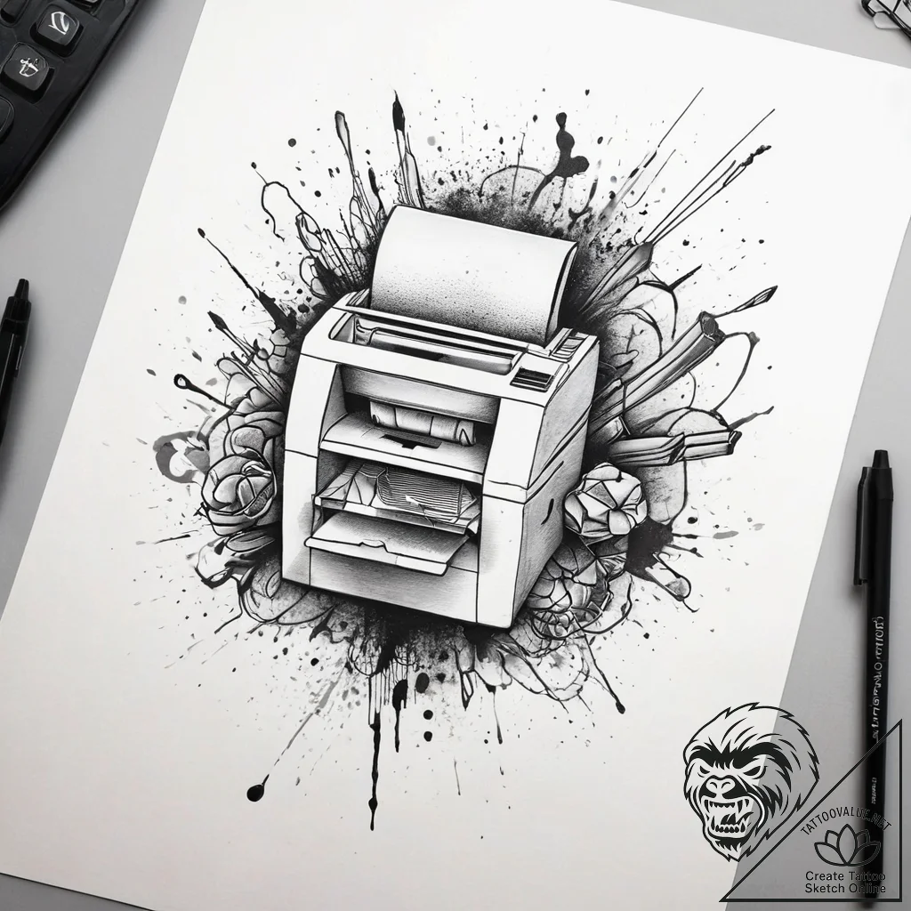 A sketch of the main characters from office s... - tattoo sketch (№1751306683_0, 30.06.2025 18:04) — tattoovalue.net