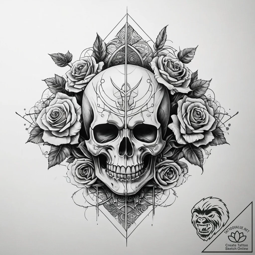 Samurai, tattoo sketch design, moderately det... - tattoo sketch (№1751309068_0, 30.06.2025 18:44) — tattoovalue.net