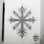 Neuron network glowing, tattoo drawing outlin… – tattoo sketch (№1751310264_0, 30.06.2025 19:04) — tattoovalue.net