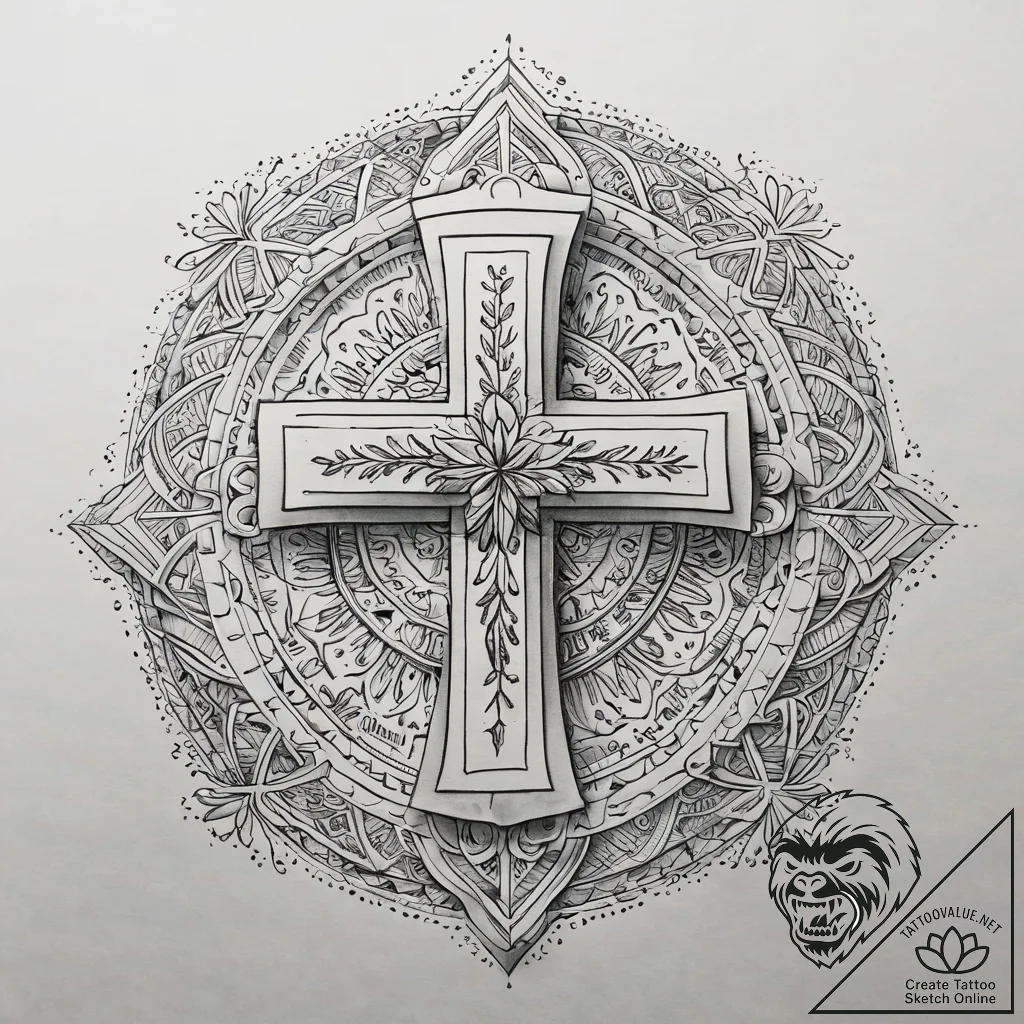 A chicano lettering tattoo of "ezekiel 25:17"... - tattoo sketch (№1751312092_0, 30.06.2025 19:34) — tattoovalue.net