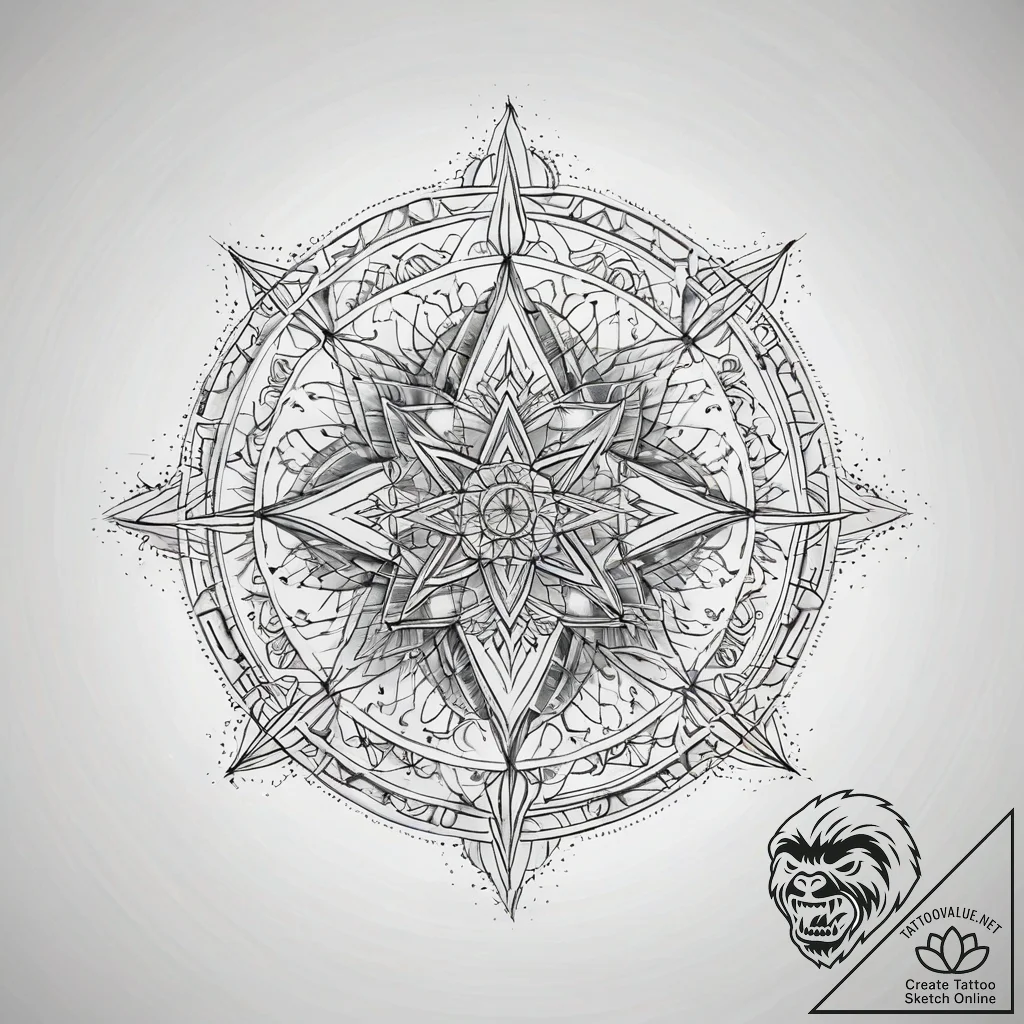 A "glitch in the matrix" effect on a simple o... - tattoo sketch (№1751312170_0, 30.06.2025 19:36) — tattoovalue.net
