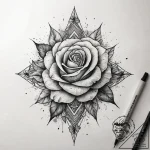 A linework tattoo of the rosebud motel sign f… – tattoo sketch (№1751312884_0, 30.06.2025 19:48) — tattoovalue.net