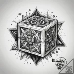 A linework design of the horadric cube from d… – tattoo sketch (№1751313125_0, 30.06.2025 19:52) — tattoovalue.net