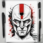 A trash polka portrait of magneto, controllin… – tattoo sketch (№1751313683_0, 30.06.2025 20:01) — tattoovalue.net