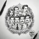 A sketch of the “news team assemble!” scene f… – tattoo sketch (№1751314001_0, 30.06.2025 20:06) — tattoovalue.net
