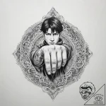 A neo-traditional portrait of roy mustang, sn… – tattoo sketch (№1751314556_0, 30.06.2025 20:15) — tattoovalue.net