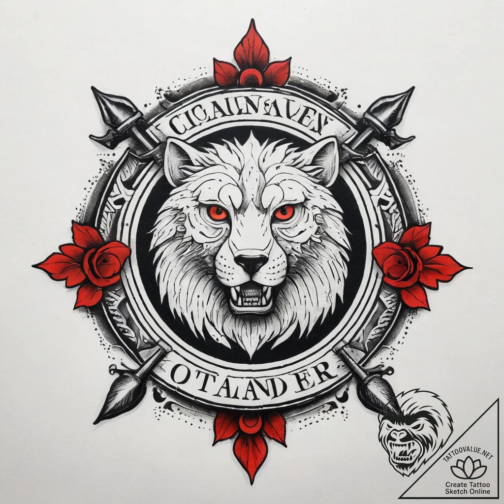 A neo-traditional tattoo of the fraser clan c... - tattoo sketch (№1751314875_0, 30.06.2025 20:21) — tattoovalue.net