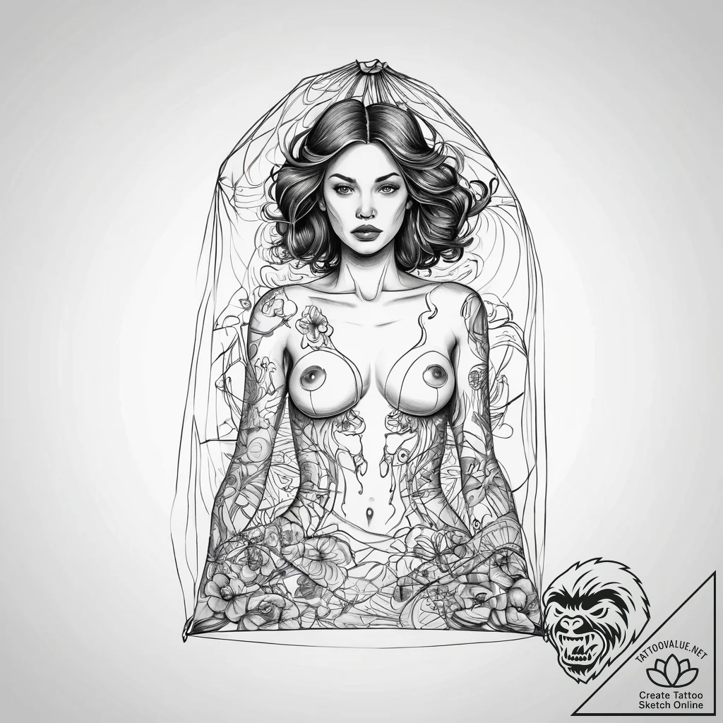 A neo-traditional tattoo of the main characte... - tattoo sketch (№1751314953_0, 30.06.2025 20:22) — tattoovalue.net