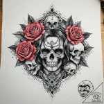 A watercolor tattoo of the main characters fr… – tattoo sketch (№1751315115_0, 30.06.2025 20:25) — tattoovalue.net