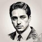 A neo-traditional portrait of a young michael… – tattoo sketch (№1751315432_0, 30.06.2025 20:30) — tattoovalue.net