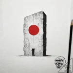 A minimalist linework tattoo of the monolith… – tattoo sketch (№1751315827_0, 30.06.2025 20:37) — tattoovalue.net