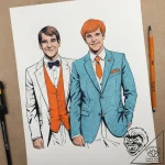 A sketch of the main characters from dumb and… – tattoo sketch (№1751316545_0, 30.06.2025 20:49) — tattoovalue.net