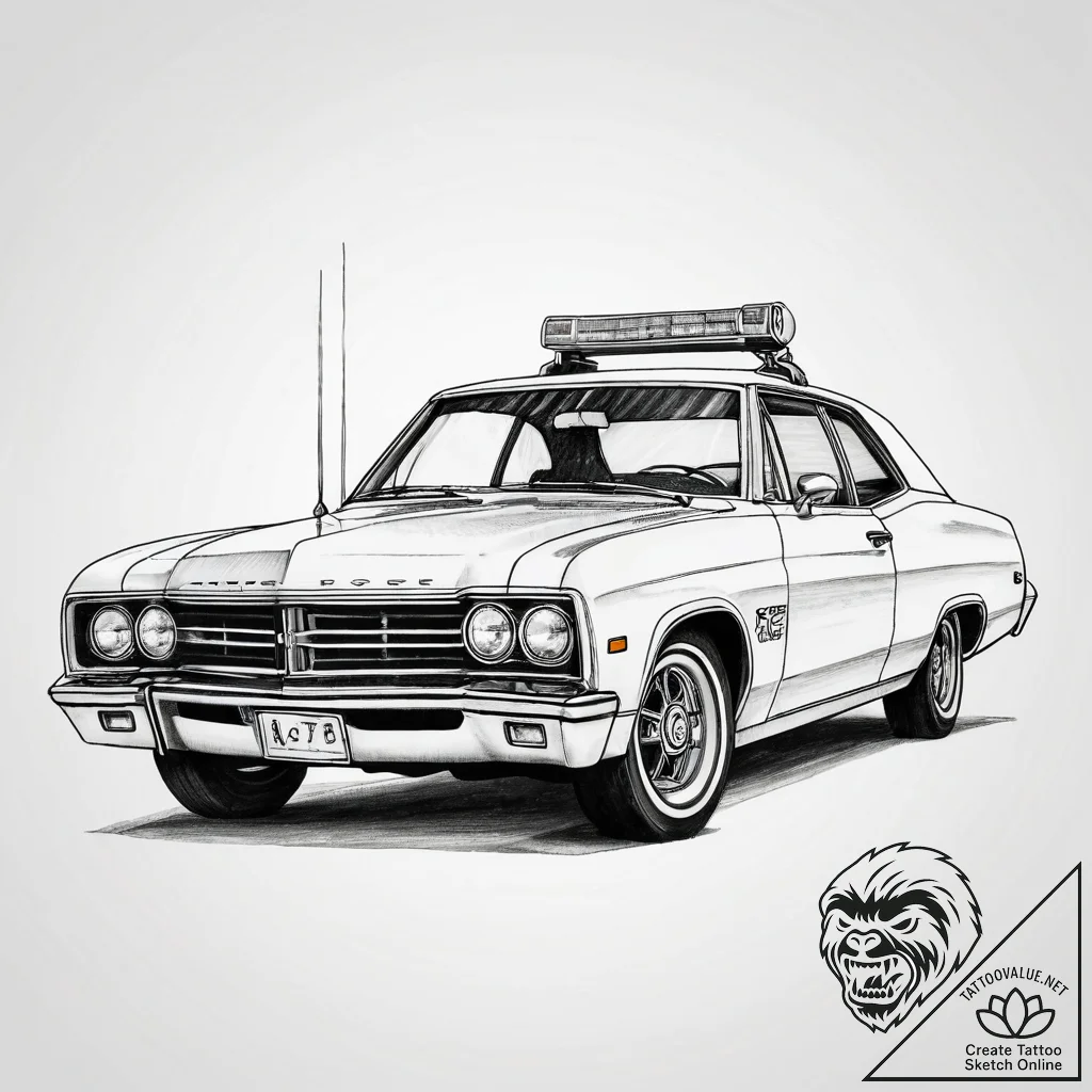 A linework tattoo of the bluesmobile,, ink il... - tattoo sketch (№1751316629_0, 30.06.2025 20:50) — tattoovalue.net