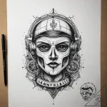 A trash polka composition of code, anxiety, a… – tattoo sketch (№1751318455_0, 30.06.2025 21:20) — tattoovalue.net