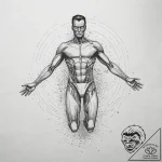 124. a graphic novel panel of the t-1000 emer… – tattoo sketch (№1751318539_0, 30.06.2025 21:22) — tattoovalue.net