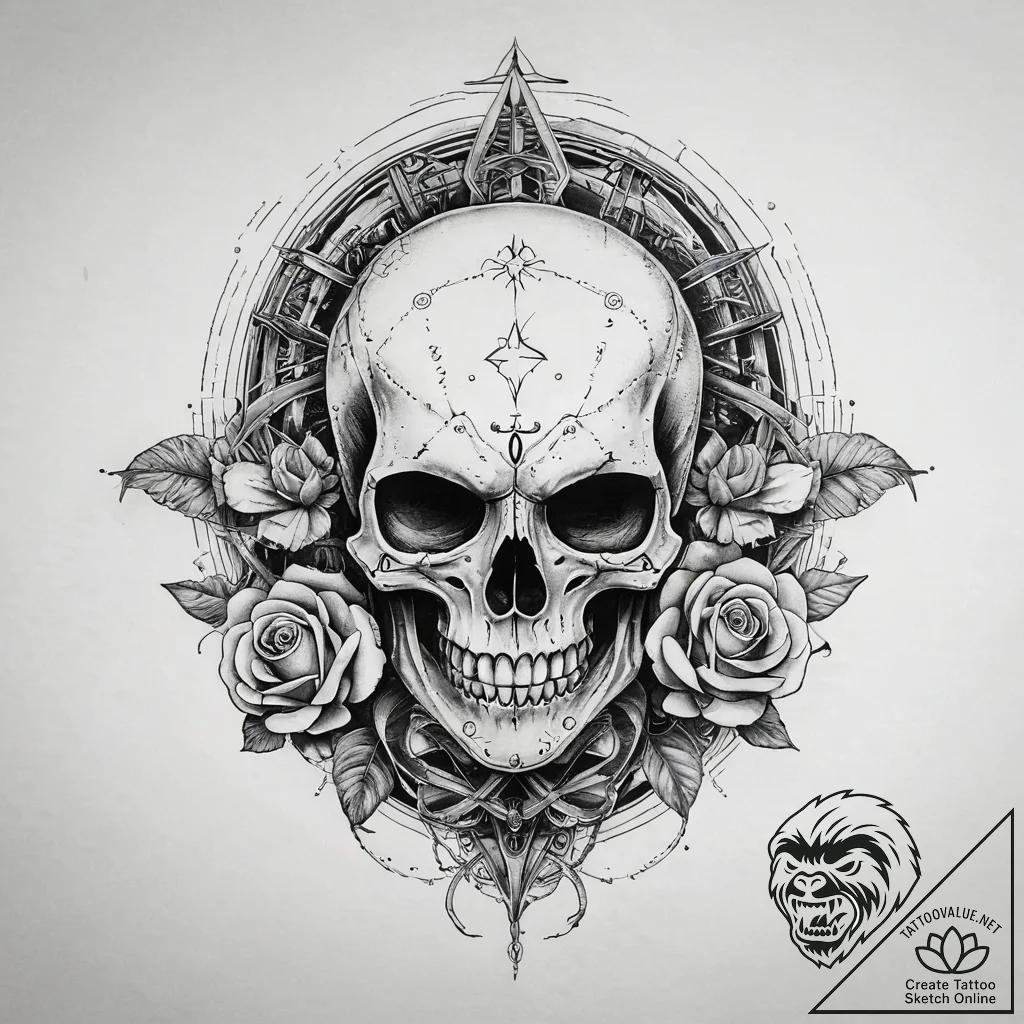 A sketch of the derelict alien ship on lv-426... - tattoo sketch (№1751319572_0, 30.06.2025 21:39) — tattoovalue.net