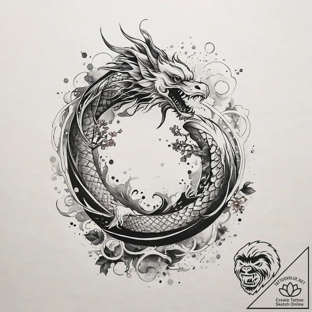 A watercolor tattoo of the surreal, saturated... - tattoo sketch (№1751321421_0, 30.06.2025 22:10) — tattoovalue.net