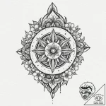 Flower of life pattern (is there, but can be… – tattoo sketch (№1751323685_0, 30.06.2025 22:48) — tattoovalue.net