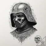 Watercolor portrait of a sorrowful kylo ren,… – tattoo sketch (№1751324004_0, 30.06.2025 22:53) — tattoovalue.net
