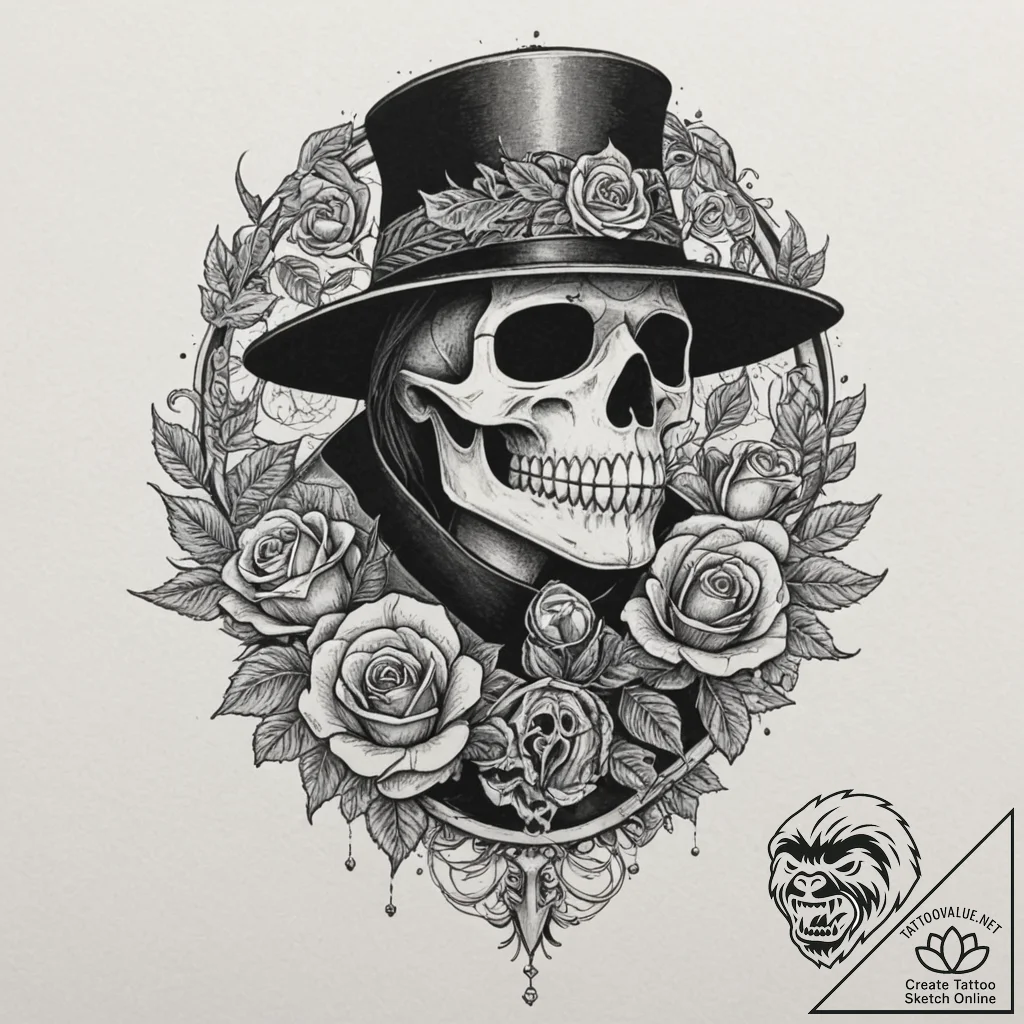 A plague doctor mask (is there, but can be a... - tattoo sketch (№1751324877_0, 30.06.2025 23:07) — tattoovalue.net